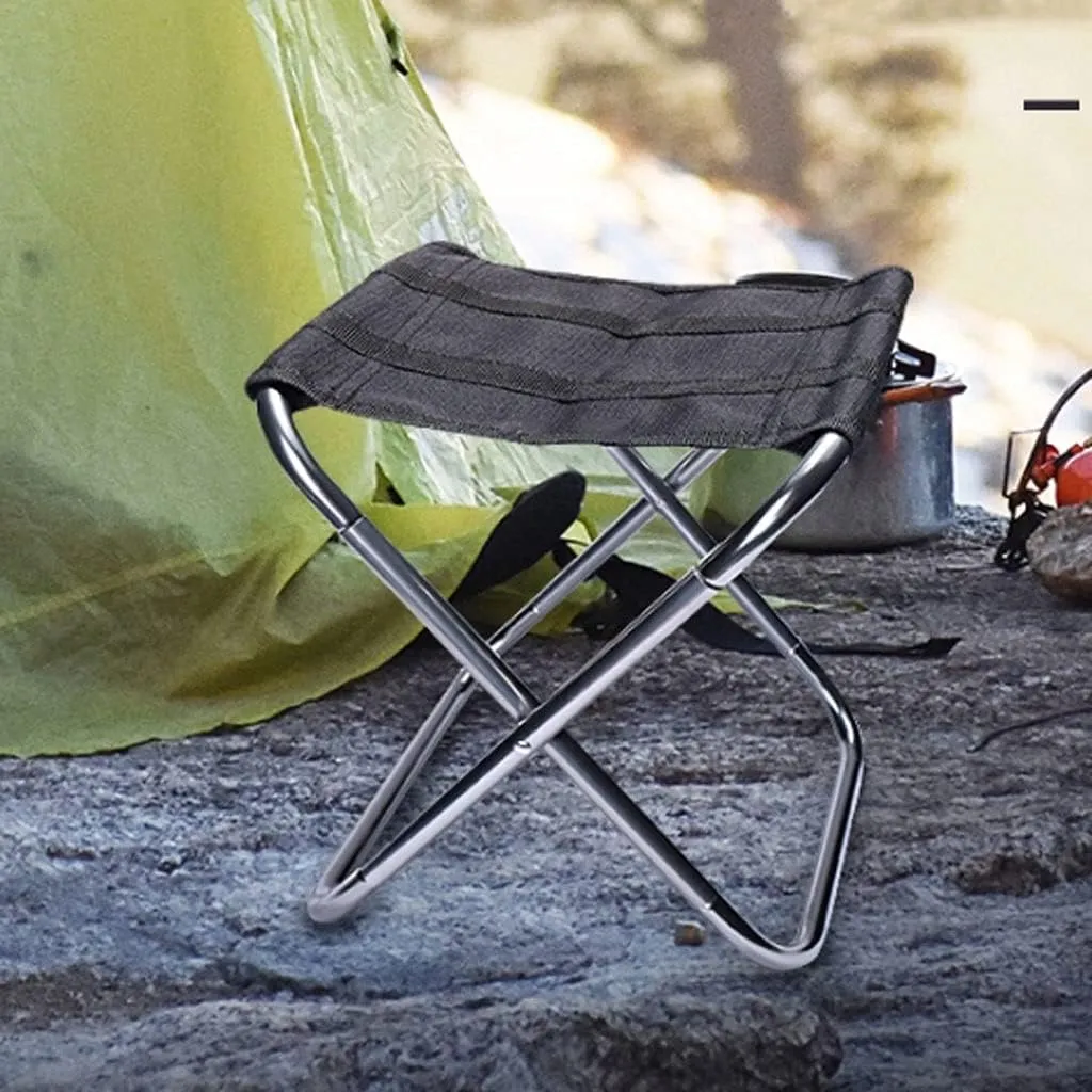 Portable Camping Stool Compact Folding Stool, Suitable for Camping, Fishing, Gardening, Traveling and Beach (Color : A)