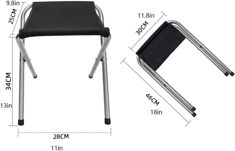 Portable Camping Stool Compact Folding Stool, Suitable for Camping, Fishing, Gardening, Traveling and Beach (Color : A)