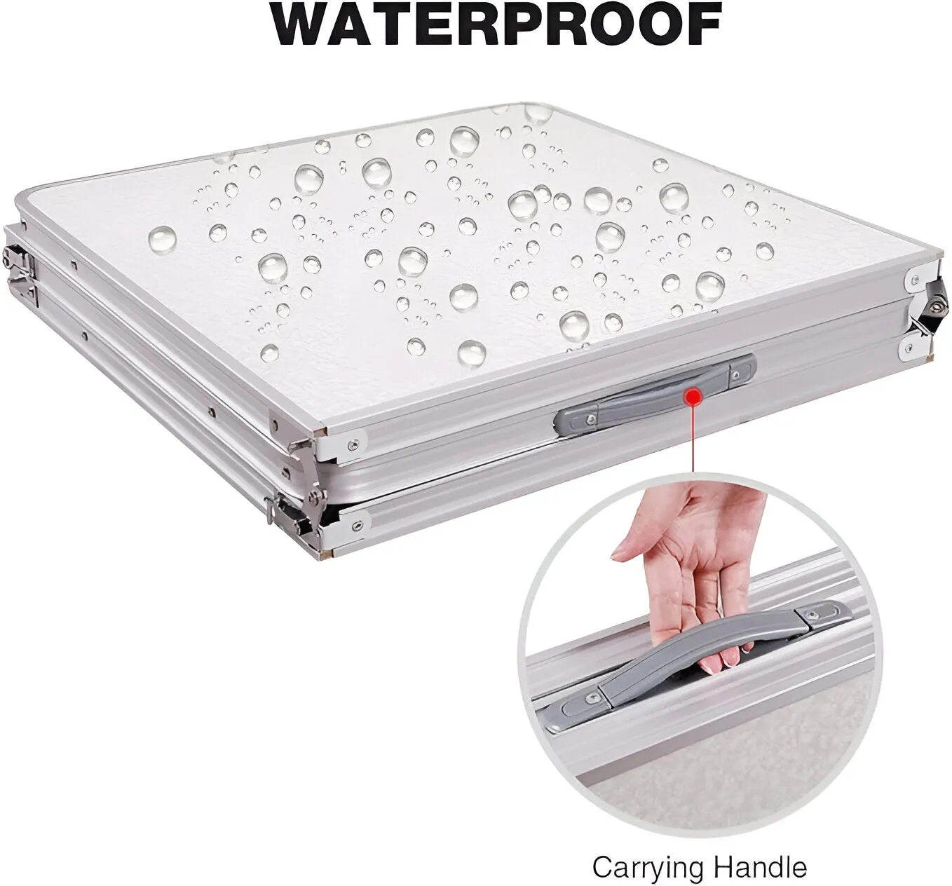 Portable Folding Camping Table with 4 Stools and Umbrella Hole