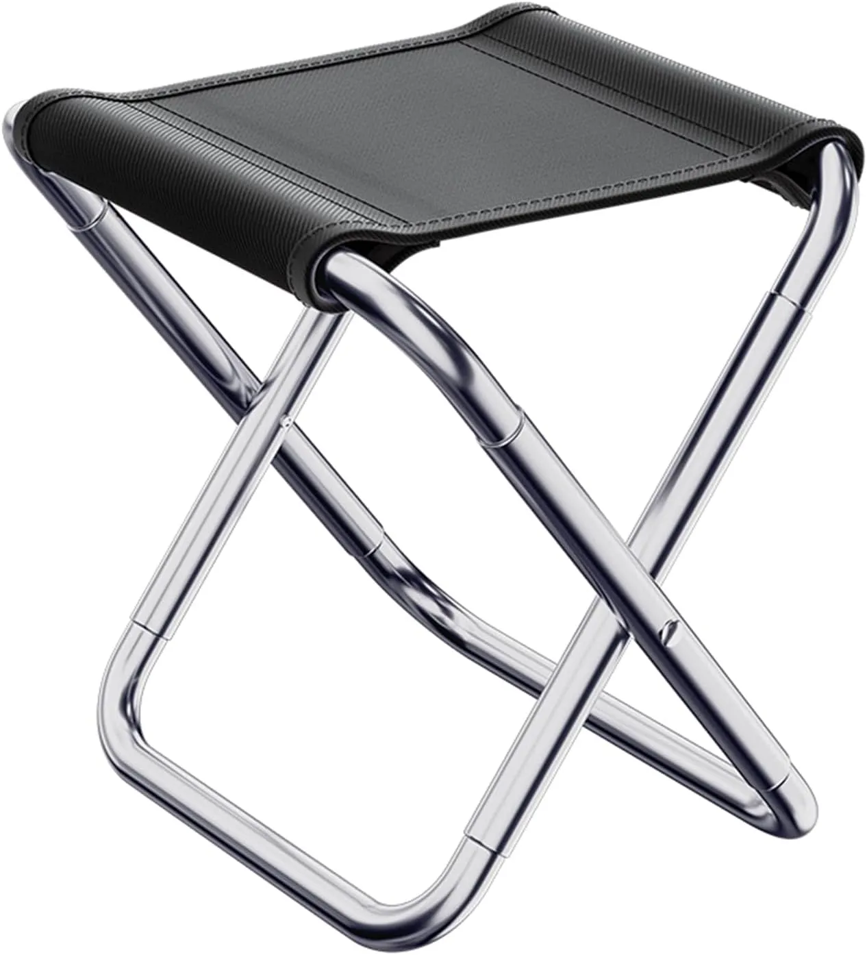 Portable Folding Stool Size Camping Stool Aluminum Alloy Folding Stool Chair for Travel Hiking Fishing Small Bench, Large