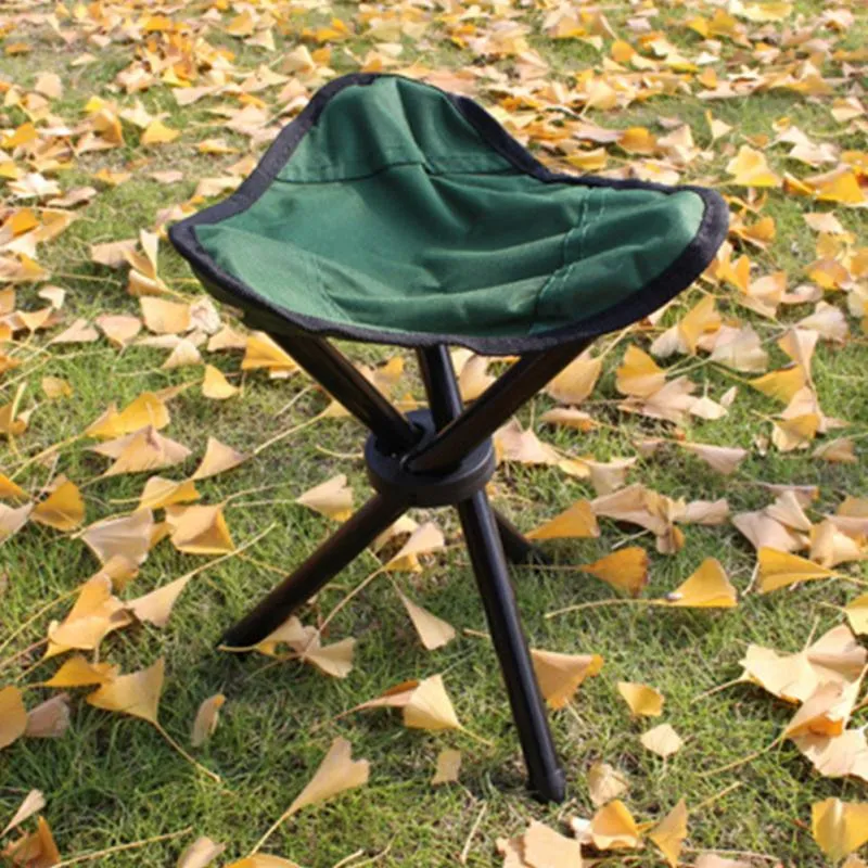 Portable Three-Legged Folding Chair