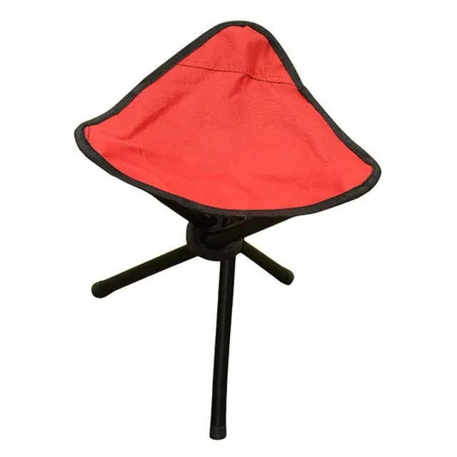 Portable Three-Legged Folding Chair