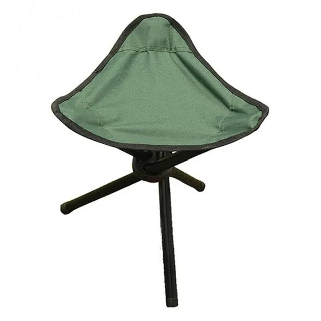 Portable Three-Legged Folding Chair