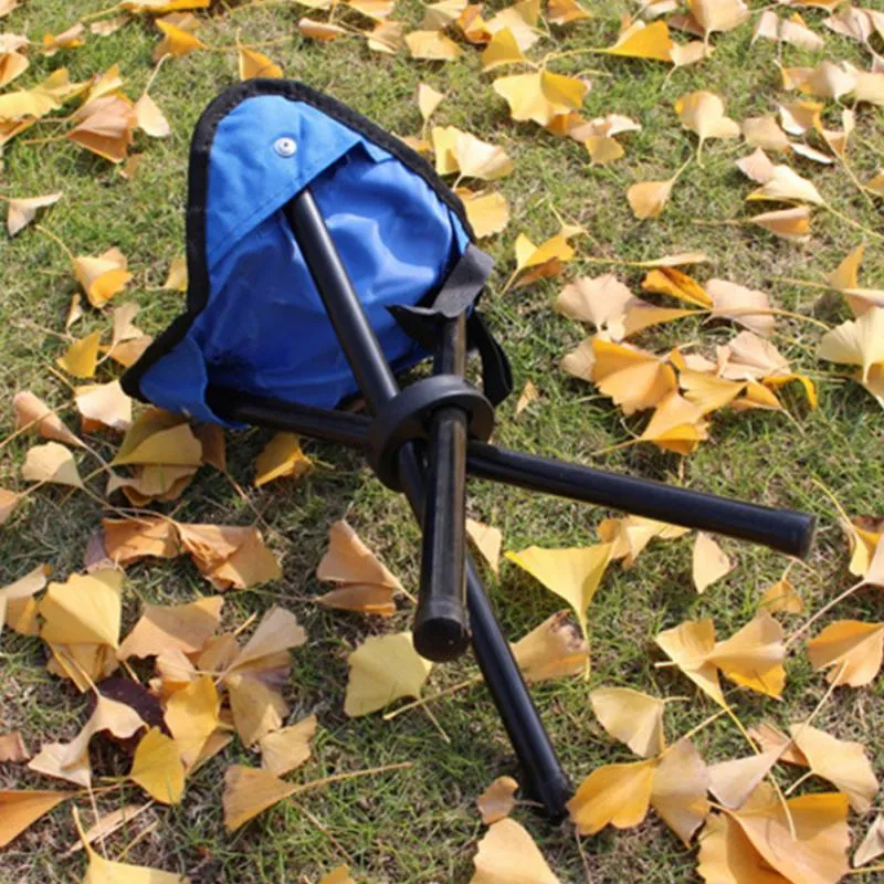 Portable Three-Legged Folding Chair
