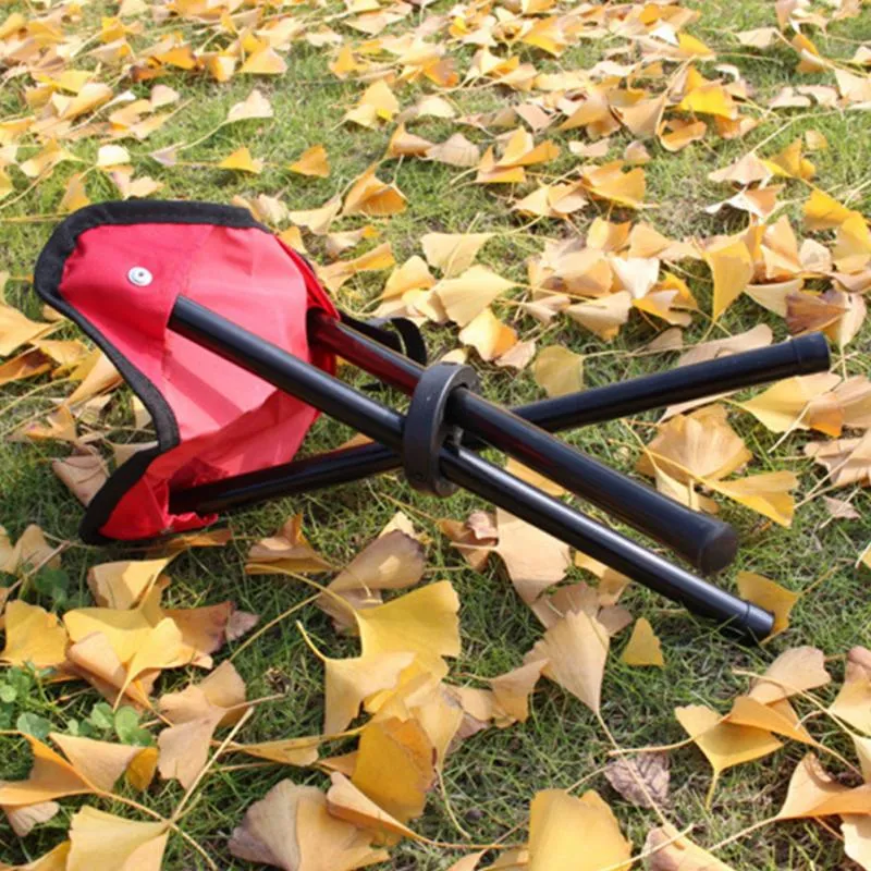 Portable Three-Legged Folding Chair
