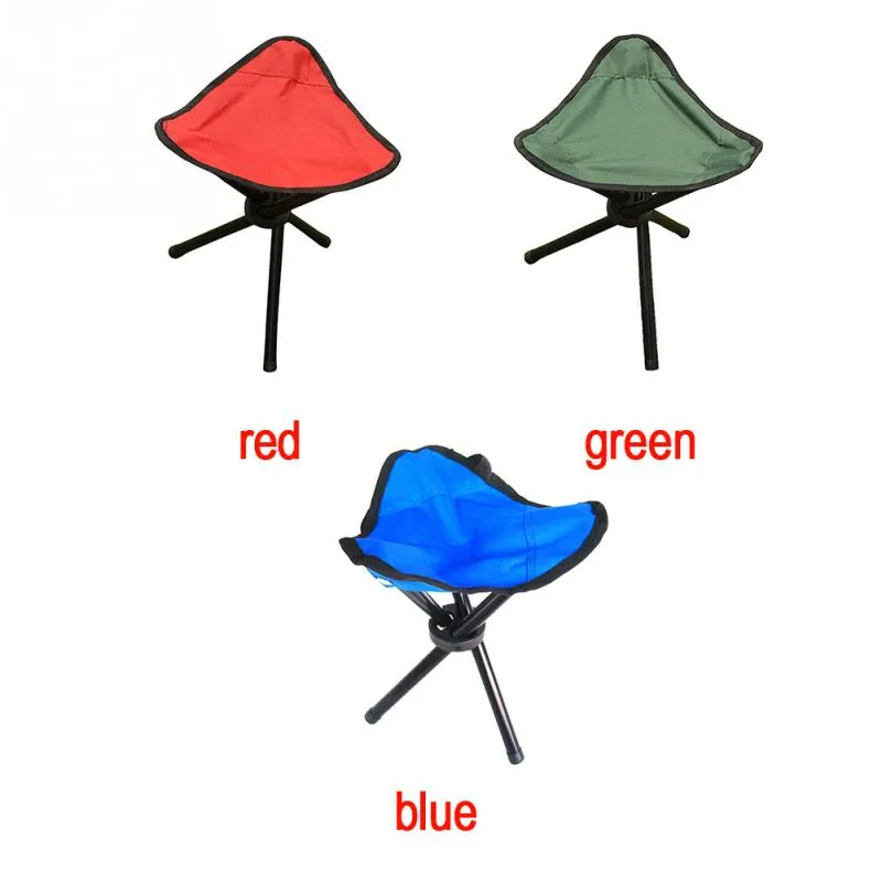 Portable Three-Legged Folding Chair