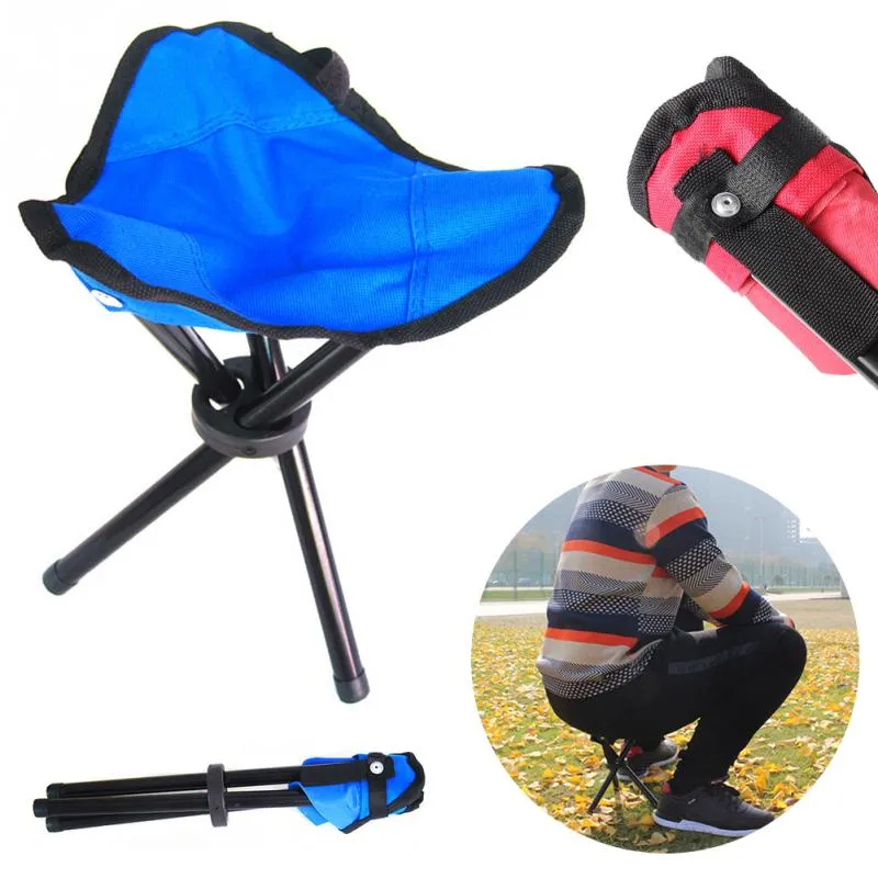 Portable Three-Legged Folding Chair