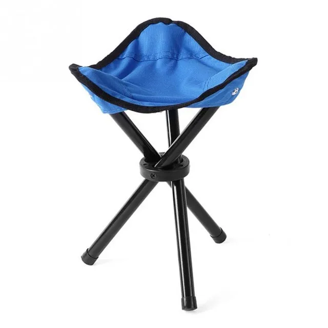 Portable Three-Legged Folding Chair