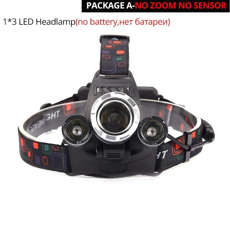 Powerful LED Headlight headlamp 5LED T6 Head Lamp 8000lumens Flashlight Torch head light Best For Camping, fishing