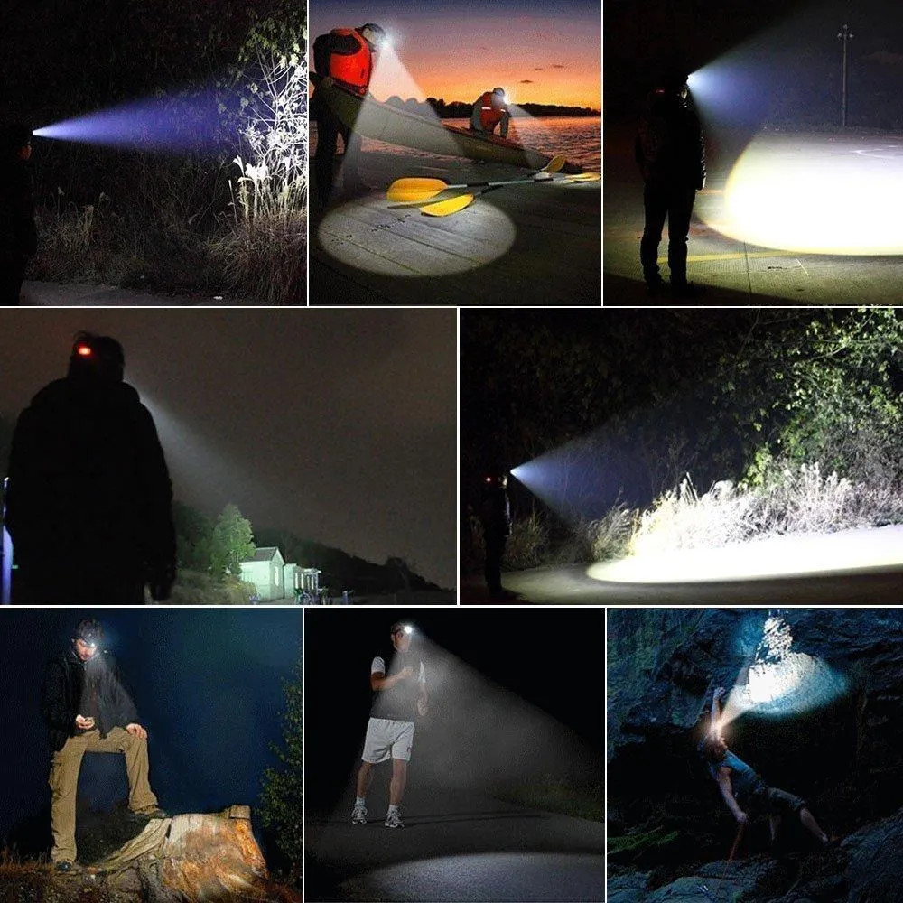 Powerful LED Headlight headlamp 5LED T6 Head Lamp 8000lumens Flashlight Torch head light Best For Camping, fishing