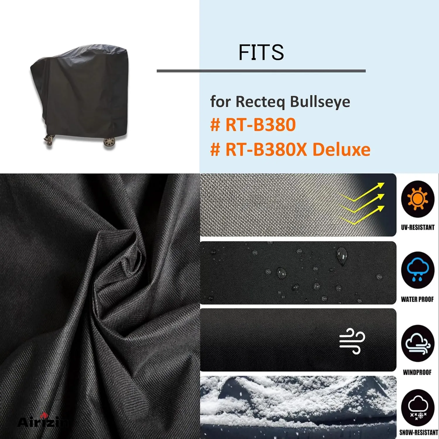 Premium Grill Cover Replacement for Recteq RT-B380 & RT-B380X Bullseye Wood Pellet Grill,for Rec Tec/Recteq RT-B380x Bullseye Deluxe Grill Accessories