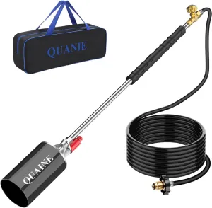 Propane Torch Weed Burner Kit,High Output 2,400,000 BTU with Storage Bag and Self Ignition,Heavy Duty Blow Torch with 10FT Hose,Flamethrower for Weeding,Roofing,Melting Ice Snow
