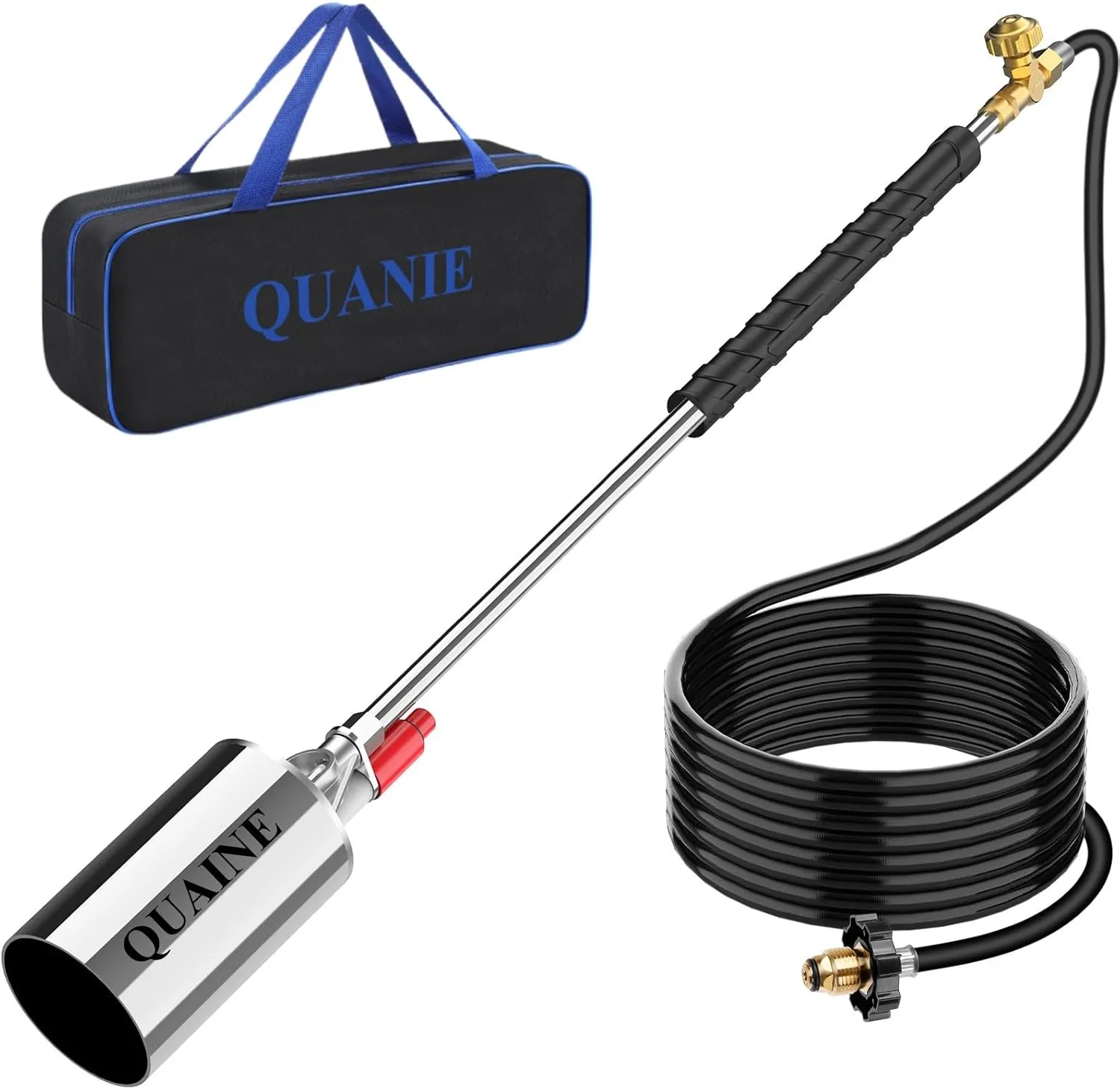 Propane Torch Weed Burner,High Output 2,400,000 BTU with Storage Bag and Self Ignition,Heavy Duty Blow Torch with 10FT Hose,Flamethrower for Weeding,Roofing,Melting Ice,Road Paint Removing