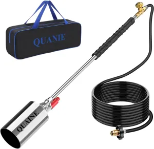 Propane Torch Weed Burner,High Output 2,400,000 BTU with Storage Bag and Self Ignition,Heavy Duty Blow Torch with 10FT Hose,Flamethrower for Weeding,Roofing,Melting Ice,Road Paint Removing