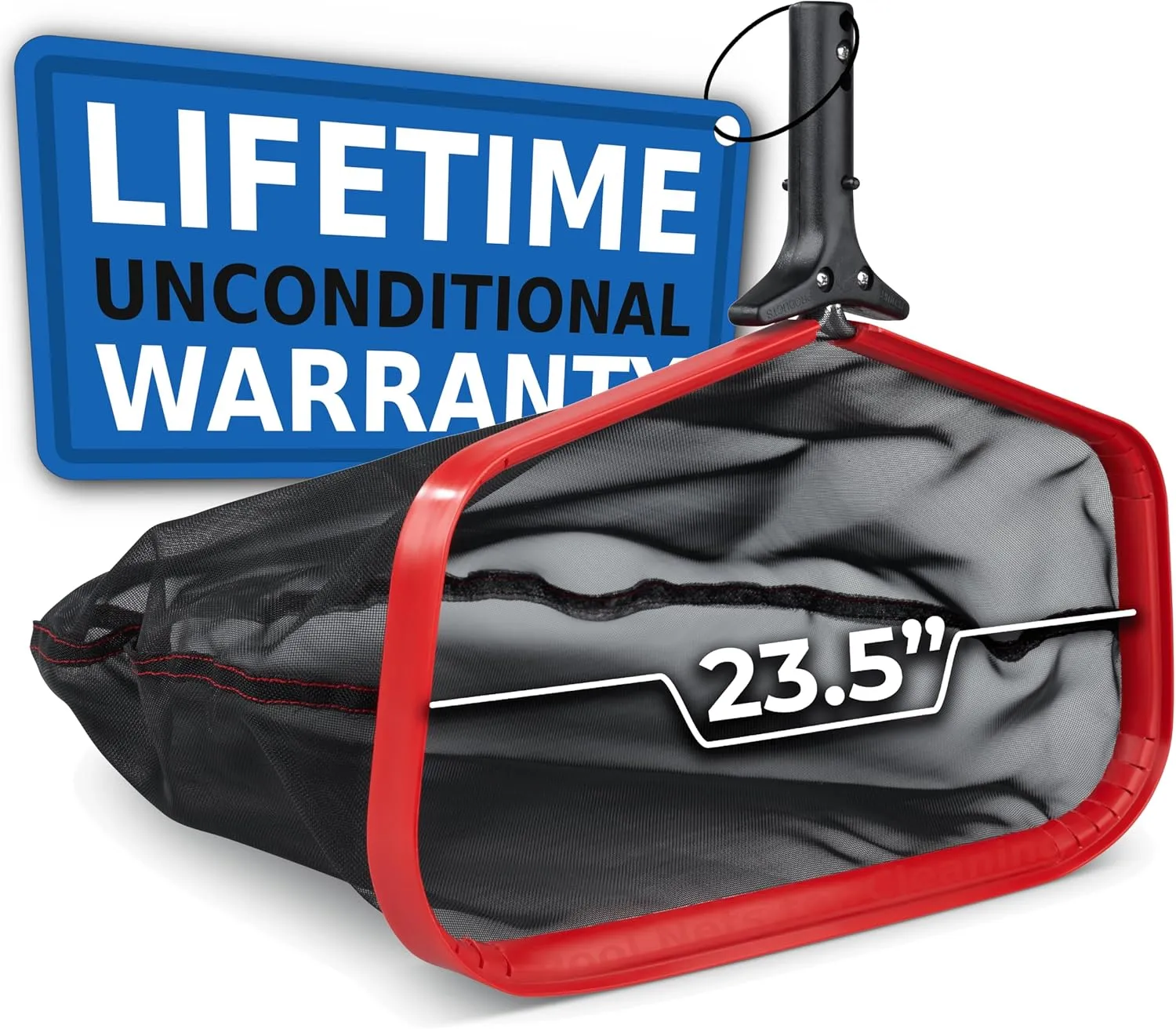 ProTuff 23" Fine Pool Net – “490 Promise” Unlimited, Unconditional Replacement – Cleans 3X Faster Than Vacuums – Wide Pool Skimmer Net with Deep Bag for Easy Maintenance of Leaves, Bugs & Debris