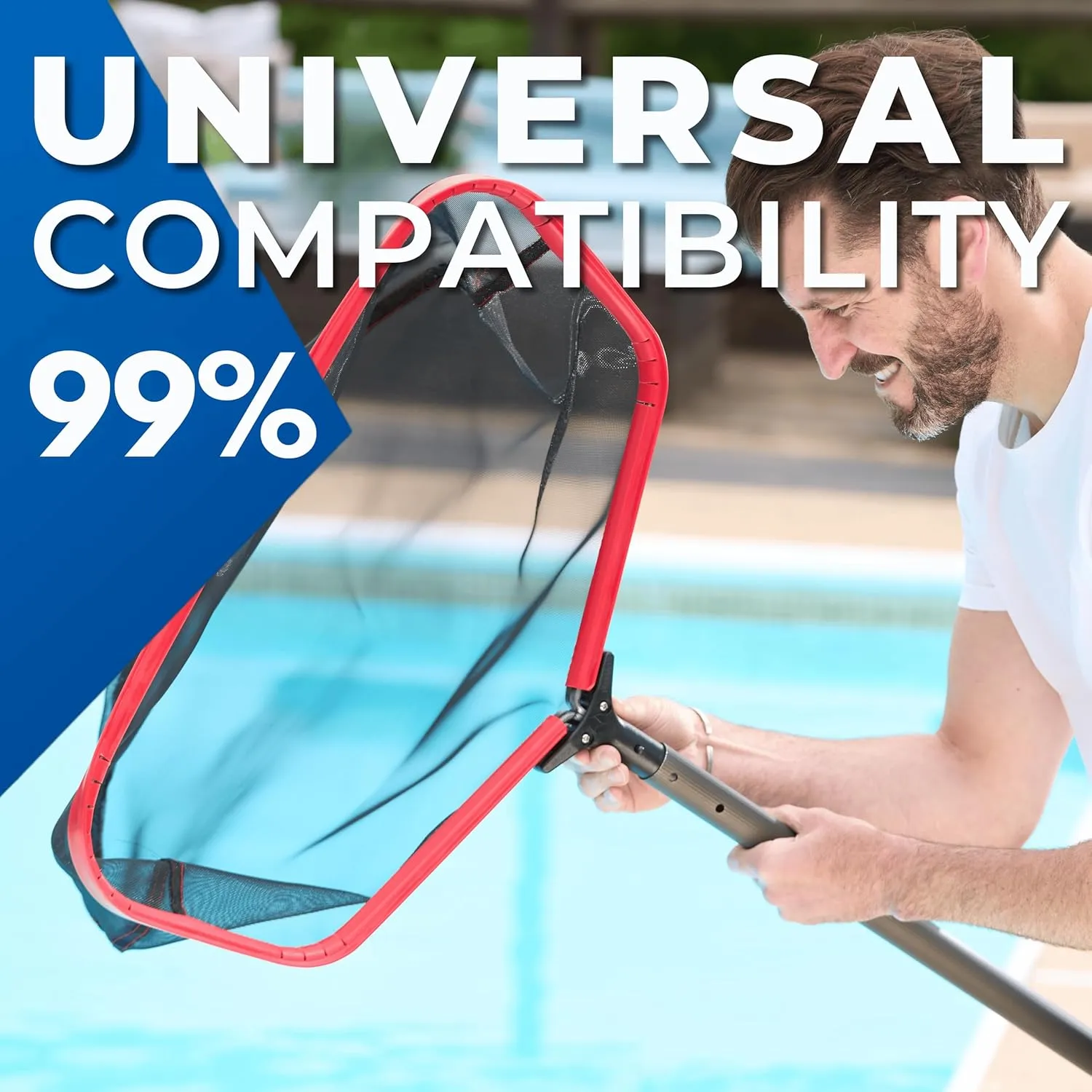 ProTuff Silt & Leaf Rake Bundle - Unlimited Free Replacements - 2-Items: 23 Inch Medium & 17 inch Fine Mesh Pool Cleaner for Sand, Silt, Pollen, Leaves & Twigs - Nearly 24 & 18 inch