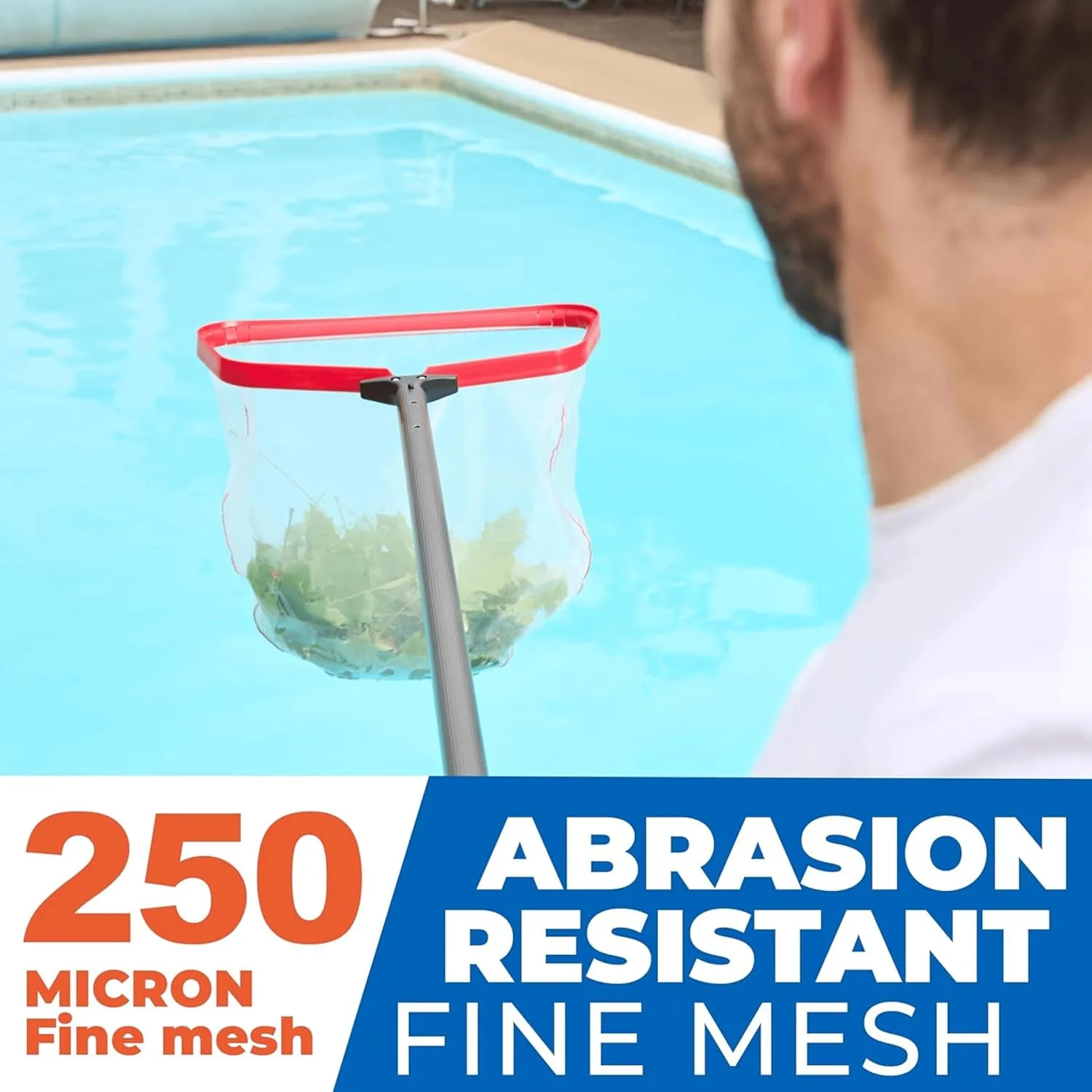 ProTuff Silt & Leaf Rake Bundle - Unlimited Free Replacements - 2-Items: 23 Inch Medium & 17 inch Fine Mesh Pool Cleaner for Sand, Silt, Pollen, Leaves & Twigs - Nearly 24 & 18 inch