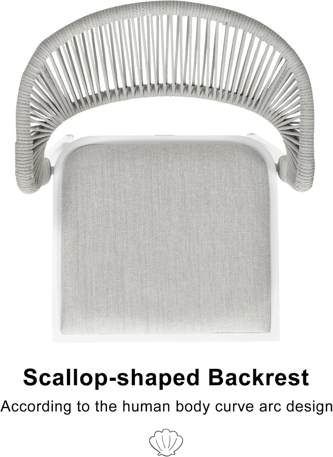 PURPLE LEAF Two Pack Bar Stools Patio Bar Stools with Back Aluminum Bar Height Stools Wicker White Barstools
