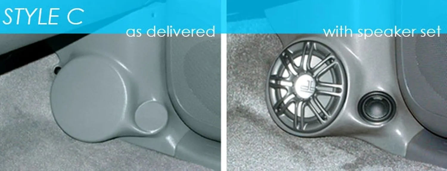 Q-Logic Custom Kick Panel Speaker Mounts Compatible with Chevy K5 C/K & Suburban - C/K Sierra & Yukon (6.5" Without Grill, 13 Light Gray)