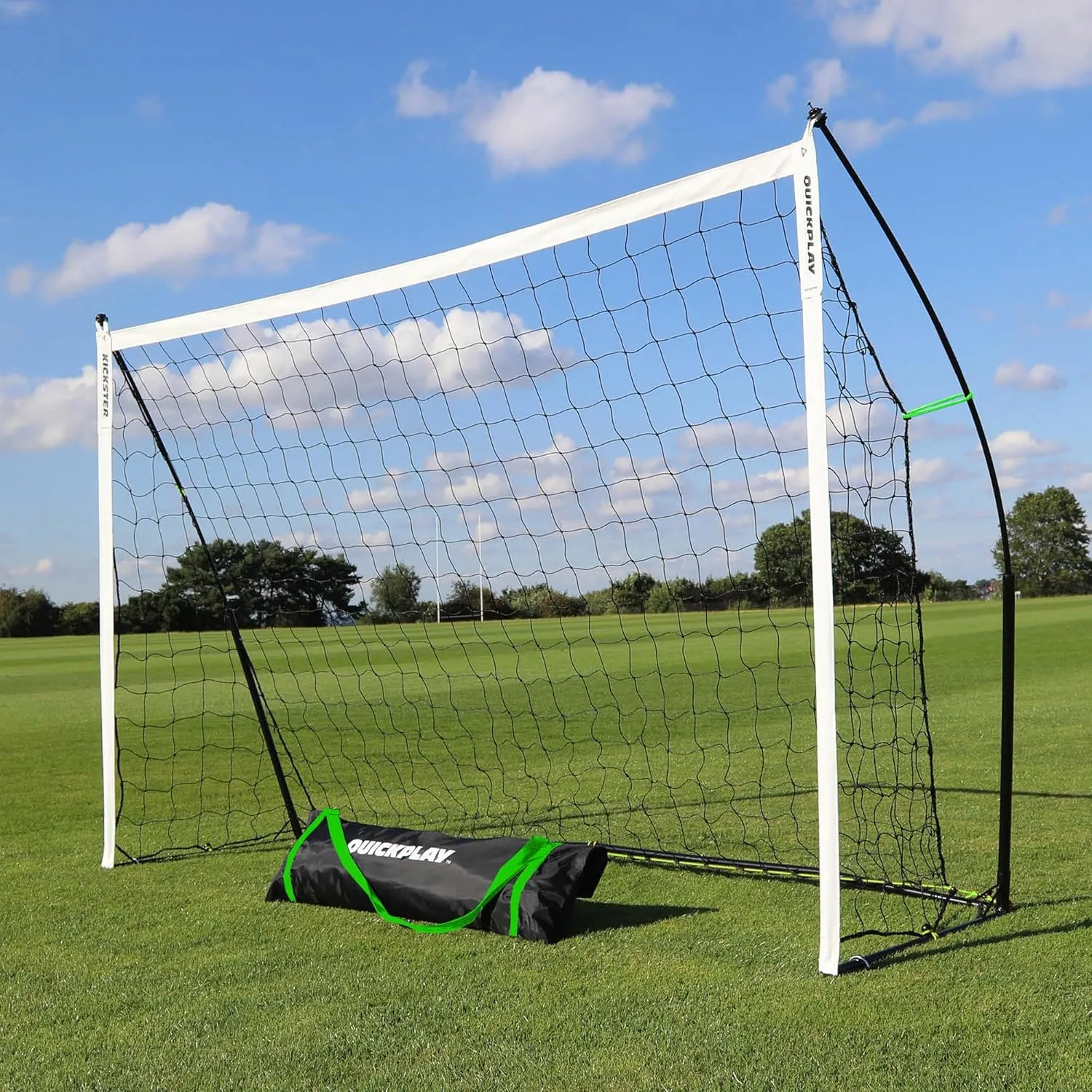 QUICKPLAY Kickster Soccer Goal Range – Ultra Portable | Quick and Easy Set Up | Includes Net and Carry Bag | Available in 7 Sizes | Backyard Soccer Net for Kids & Adults [Single Goal]