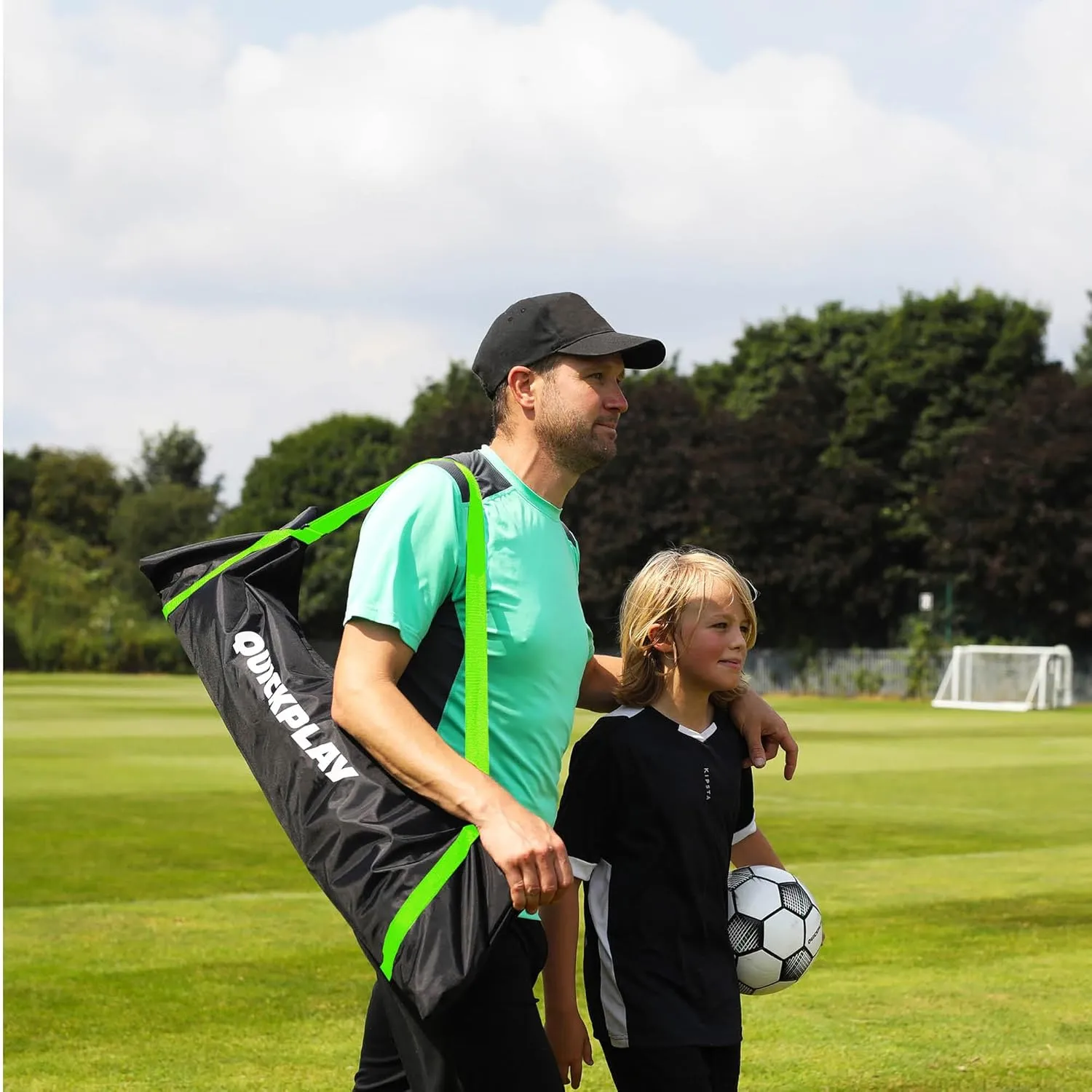 QUICKPLAY Kickster Soccer Goal Range – Ultra Portable | Quick and Easy Set Up | Includes Net and Carry Bag | Available in 7 Sizes | Backyard Soccer Net for Kids & Adults [Single Goal]