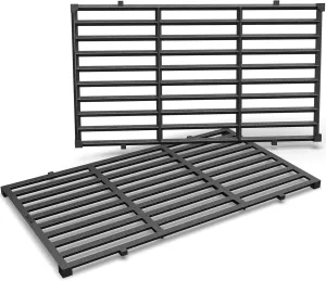 QuliMetal 7637 Grill Parts for Weber Spirit E210, 17.5" Grill Grates for Weber Spirit E210, E220, S210, S215 with Front Control, Replacement Parts for Weber Spirit 200 & GS4 Spirit II E210/E220