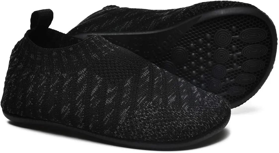 QZKDM Indoor Outdoor Non-Slip Toddler Slippers Shoes Lightweight Kids First Walkers House Shoes for Boys Girls with Rubber Sole Grip
