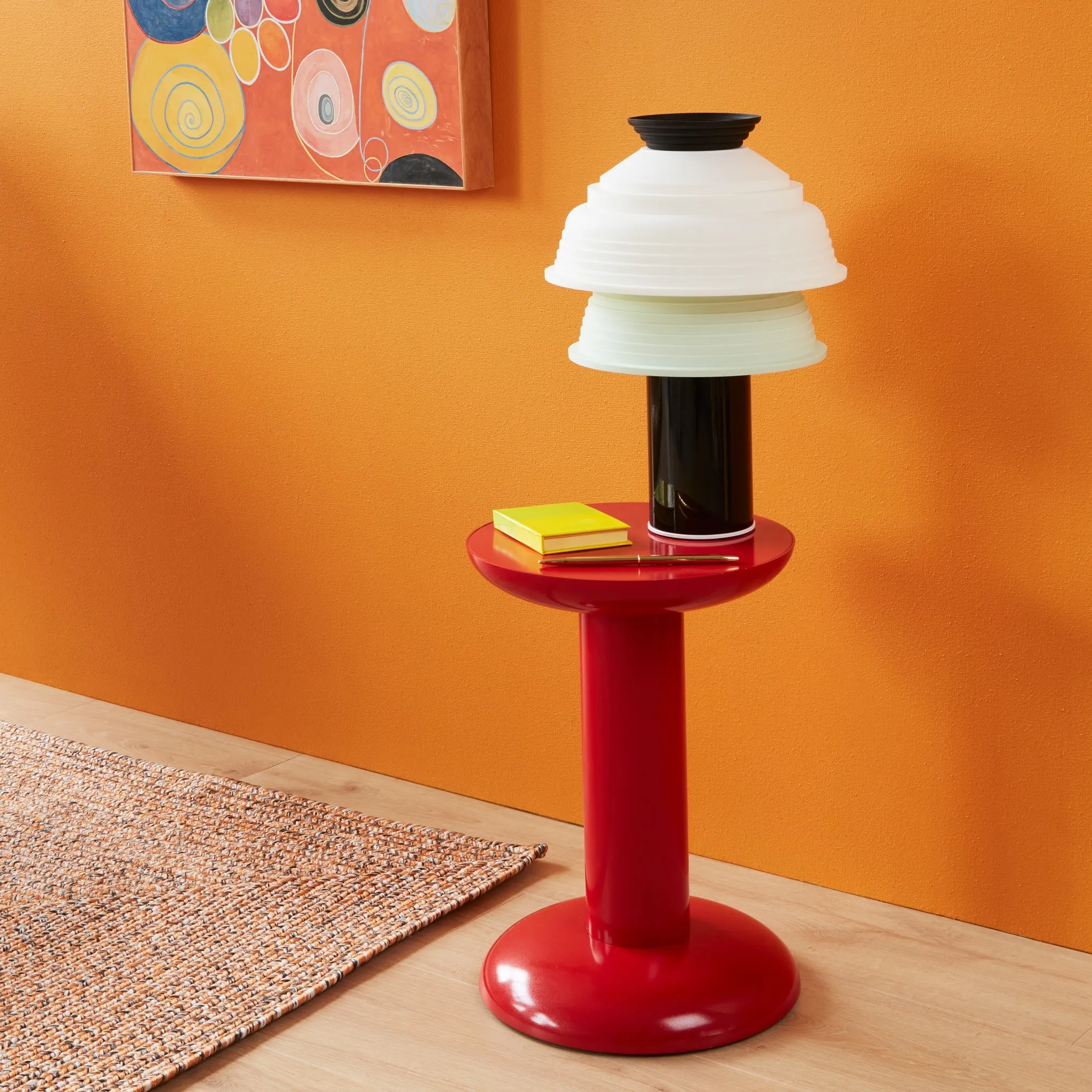 Raawii Recycled Aluminum Thing Stool - Caramine Red