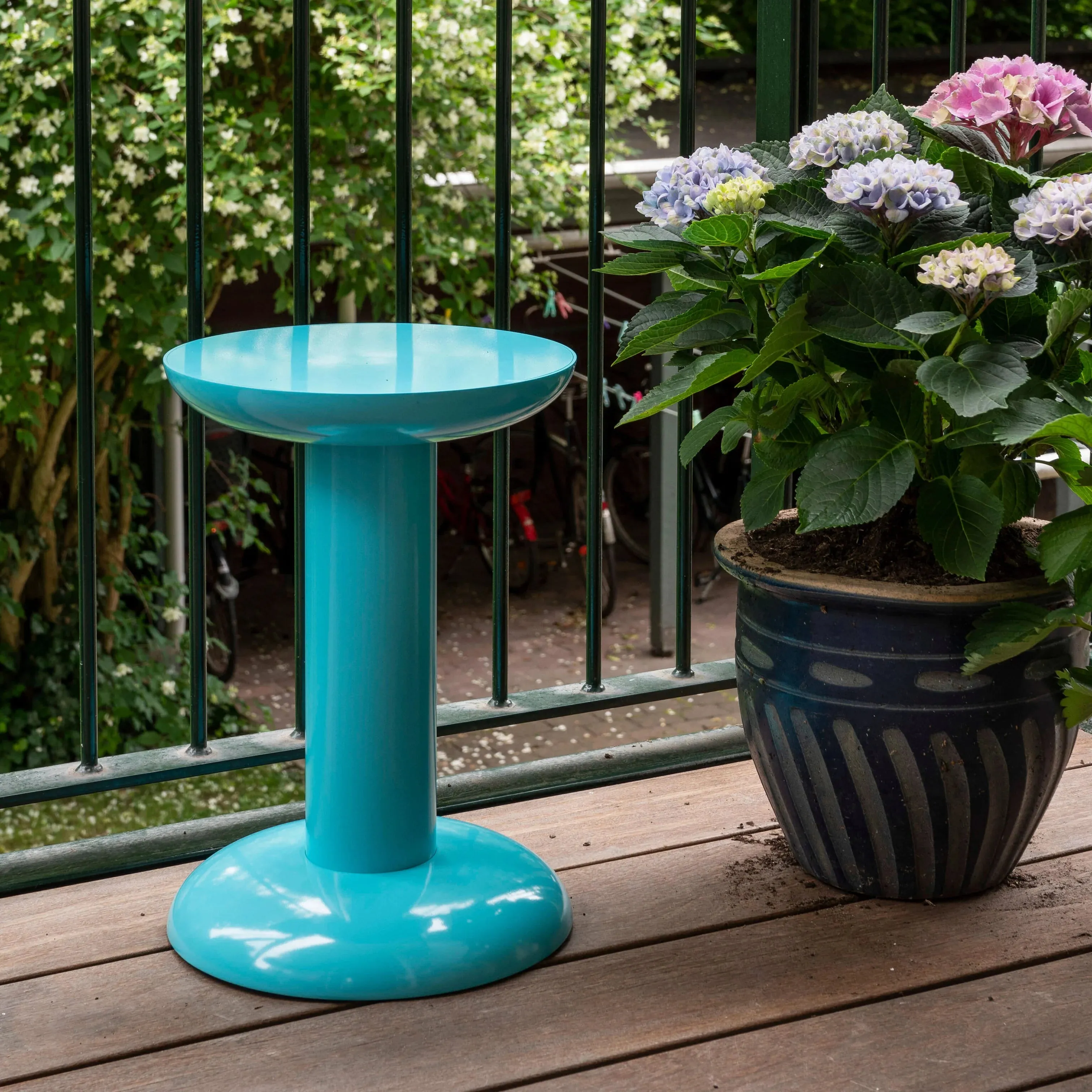 Raawii Recycled Aluminum Thing Stool - Caramine Red