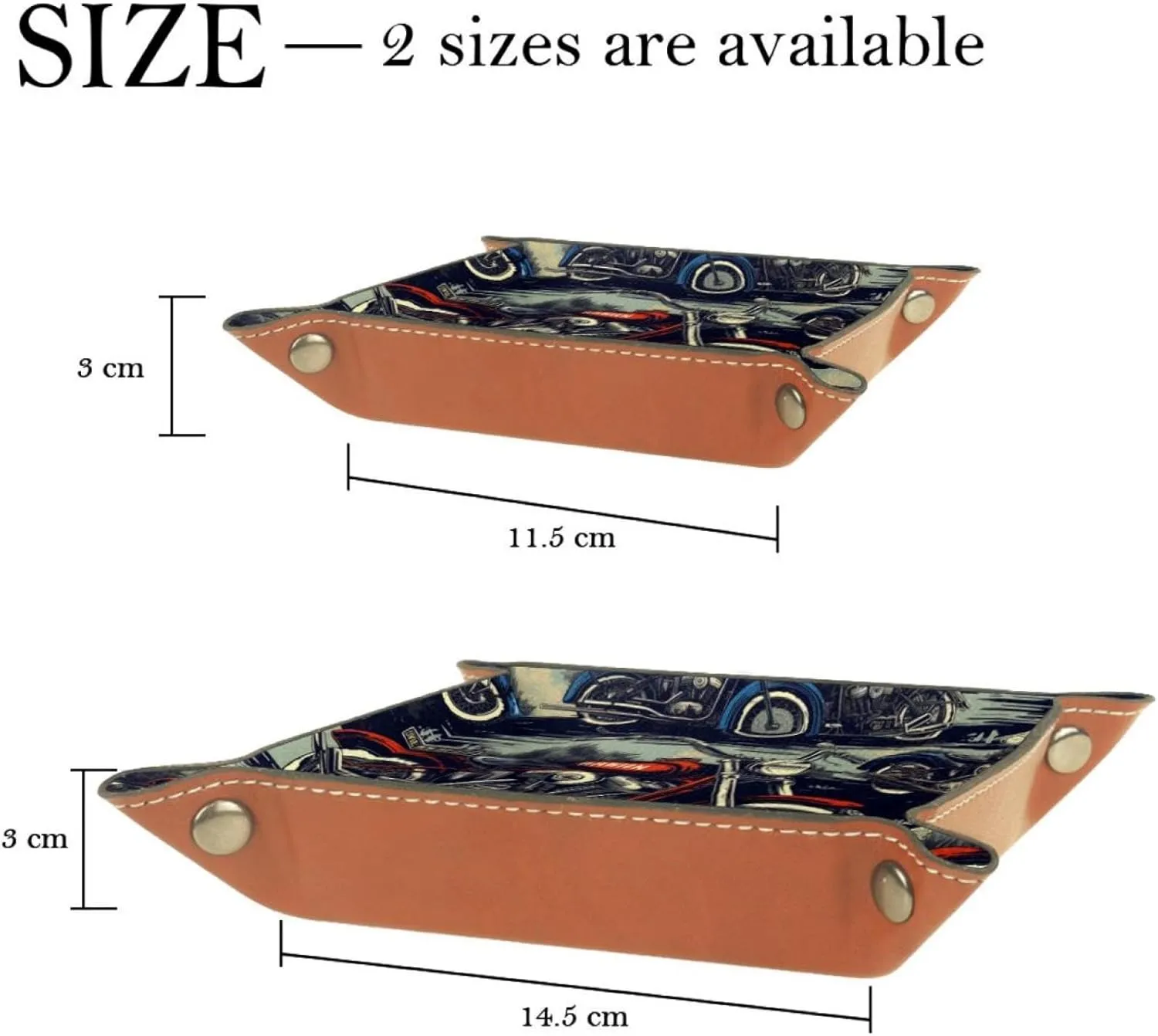 Red Blue Motorcycle Jewelry Drawer Organizer Tray, Small Stacking Tray for Women and Girls, Earring, Bracelet, and Ring Storage, Key Tray for Entryway Table, Decorative and Functional
