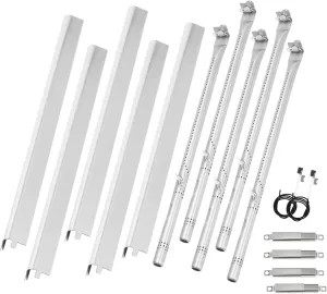 Replacement Parts for Charbroil Performance 5-Burner 463448021 463449021 463450022 463451022 463455021 463456022 463458021, Burner and Heat Plate for Charbroil Grill Replacement Parts