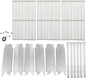 Replacement Parts for Nexgrill 720-0896B 720-0896E 720-0896X 720-0896C Deluxe 6-Burner Gas Grills, Cooking Grate, Grill Heat Shield Tent and Burner for Nexgrill Replacement Parts 6 Burner