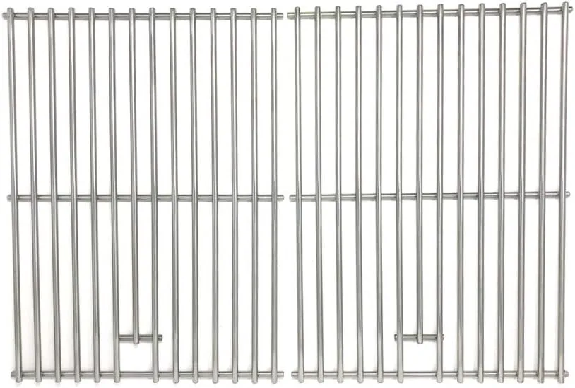 Replacement Stainless Grill Cooking Grates for Select Ducane 1500, 1502, 1502HNE, 1502S, 1504SHLPE, 4005SLPE, 5002SLPE, 5002SNE, 5004SHLPE, 20172302 Gas Models, Set of 2