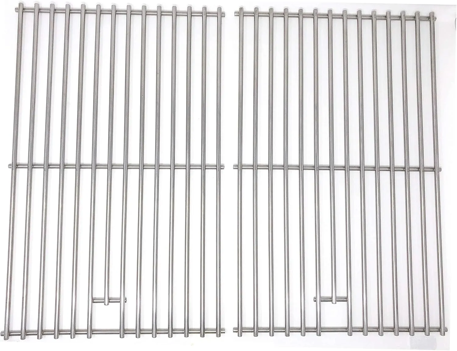 Replacement Stainless Steel Cooking Grates for Charmglow 810-7450-s, Nexgrill 720-0057-3b, Perfect Glo, Turbo 3-Burner, Gas Grill Models, Set of 2