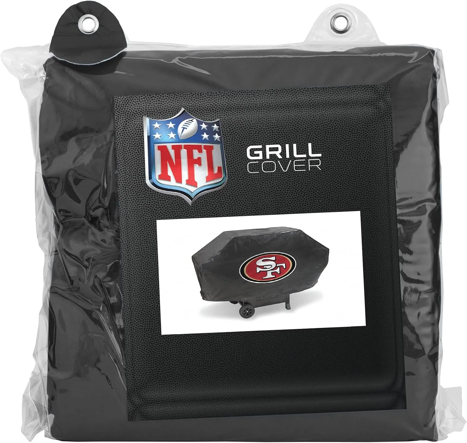 Rico Industries NFL Vinyl Padded Deluxe Grill Cover, 68 x 21 x 35-inches