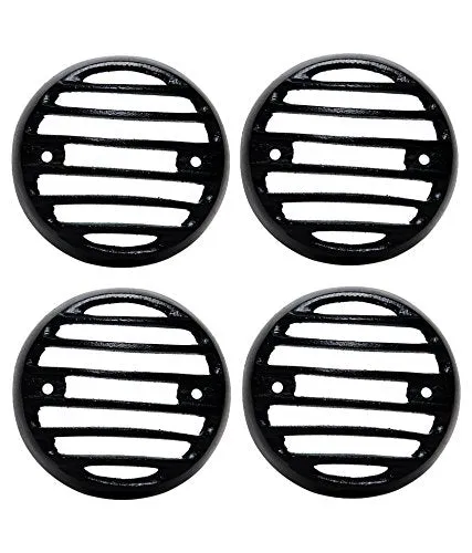 R.J.VON Grill Combo Set Head Light Grill, Indicator, Tail Light Skull, Eyes Grill Black
