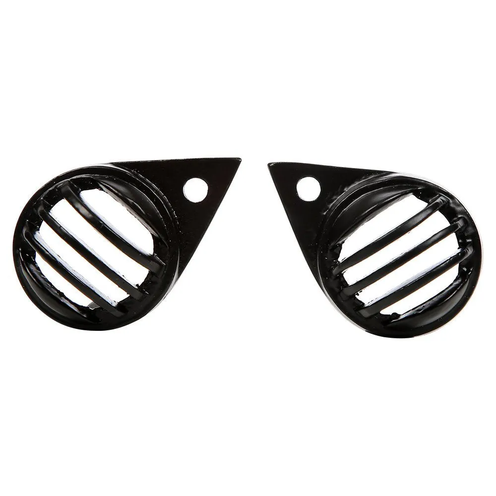R.J.VON Grill Combo Set Head Light Grill, Indicator, Tail Light Skull, Eyes Grill Black