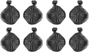 Rockville (8) RWB90B Black 8" 300w Marine Wakeboard 360 Swivel Tower Speakers
