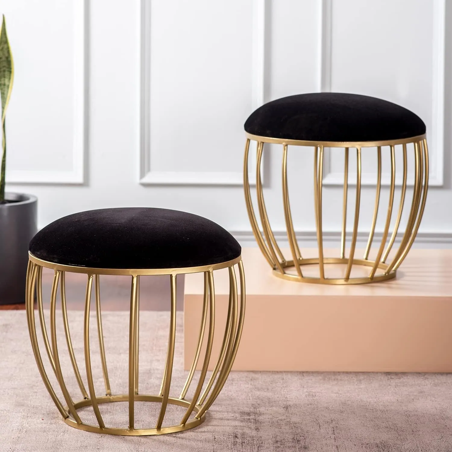 Rode Based Ottoman Stool For Living room