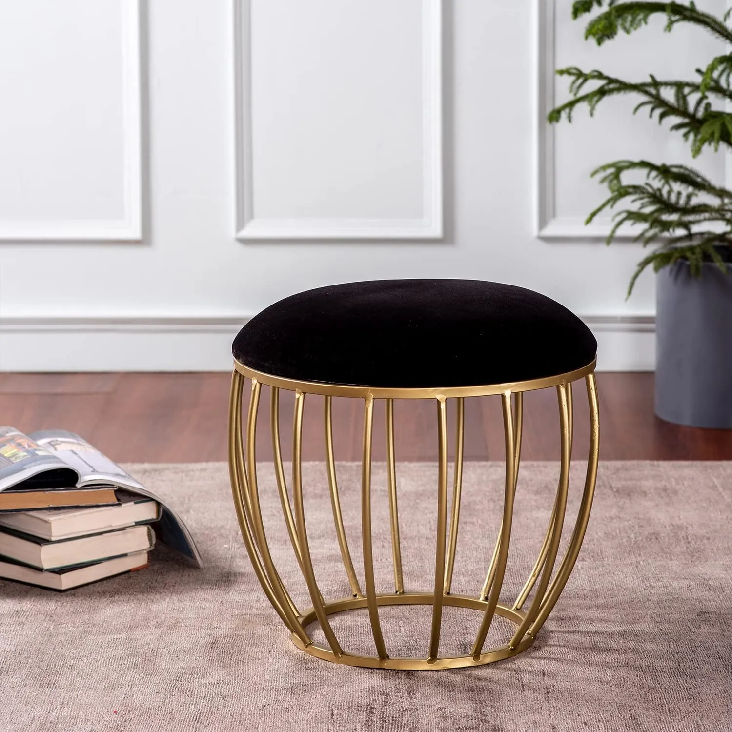 Rode Based Ottoman Stool For Living room