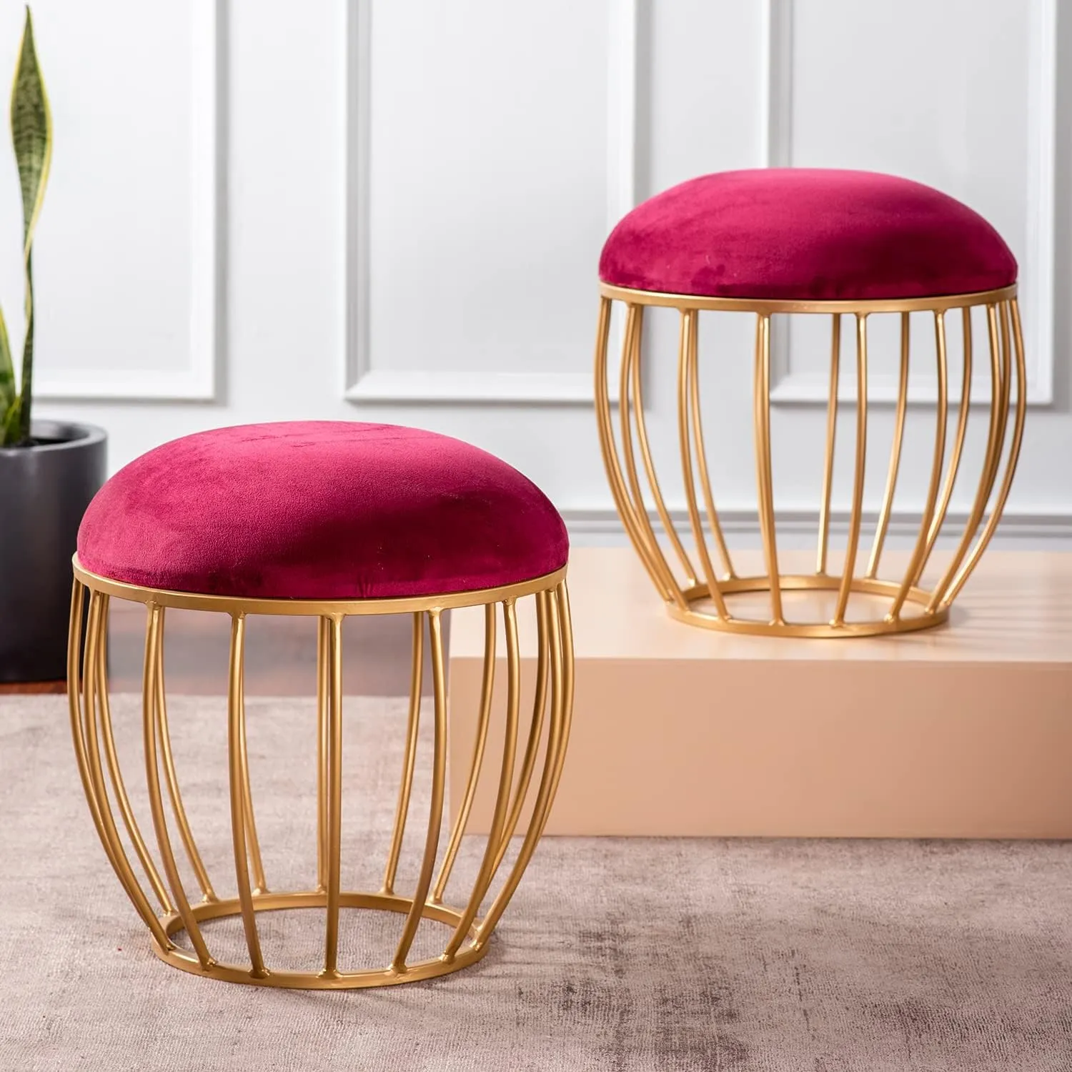 Rode Based Ottoman Stool For Living room