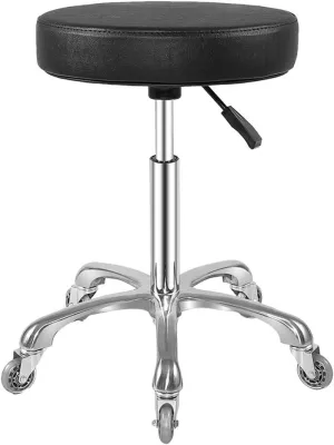 Rolling Stool with Wheels, Heavy Duty Hydraulic Stool for Shop Guitar Lab Tattoo Workbench Medical,Adjustable Massage Swivel Stool Chair (Black)