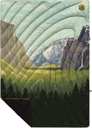 Rumpl Original Puffy Blanket - Warm Puffy Camping Blanket, 100% Recycled Polyester Insulation, Lightweight, Packable, Water-Resistant, Outdoor Puffer Blanket, 52"x75", Yosemite