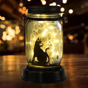 Rynx | Christmas Garden Decor Cat Lover Gifts Cat Solar Light, Christmas Gift For Mom/Grandma/women, Cat Garden Gift, Garden Cat Gift, Lantern Decor, Terrace Outdoor Waterproof Cat Solar Lanterns