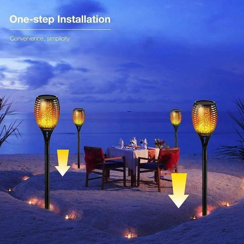 Rynx | Garden Decoration Solar-Powered LED Flame Lamp 72/96 LEDs Grass Flame Flickering Torch Light Outdoor Solar LED Fire Light Accessories