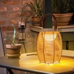 Rynx | Modern Minimalist Solar Octagonal Lantern Iron Rattan LED Outdoor Light For Garden