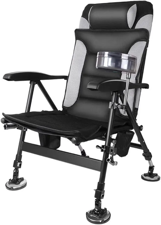 s, Fishing Chair Fishing Stool Outdoor AllTerrain Aluminum Armchair Folding Multifunctional Portable Fishing Gear Chair/a/As Shown (B As Shown)