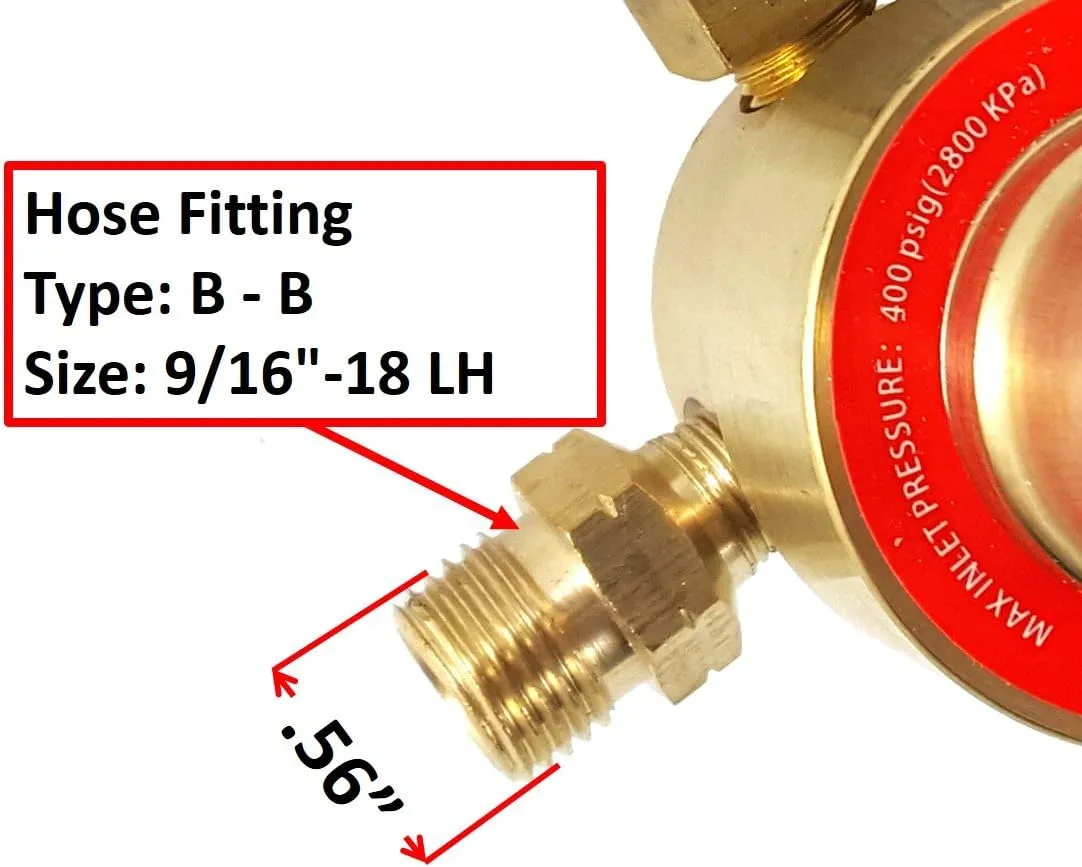 SÜA - Oxygen and Propane Regulators Welding Gas Gauges Pair - Rear Entry - LDB series - Check all the pictures and read the full description of this product to make sure it fits your tanks and hoses