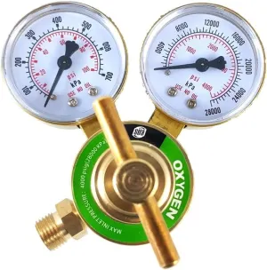 SÜA - Oxygen Regulator Welding Gas Gauges - CGA-540 - Rear Connector - LDB series - Check all the pictures and read the full description of this product to make sure it fits your tanks and hoses.