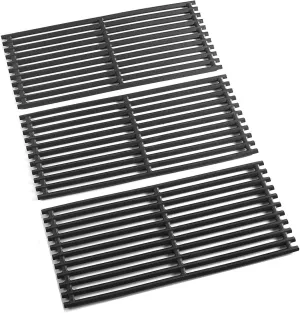 SafBbcue 17 in Cooking Grates Replacement Parts for Charbroil Tru Infrared Grill 463242715, 463242716, 463276016, 466242715, 466242815, Lowes 606682, 639322 Gas Grill, Cast Iron Cooking Grids, 3 Pack